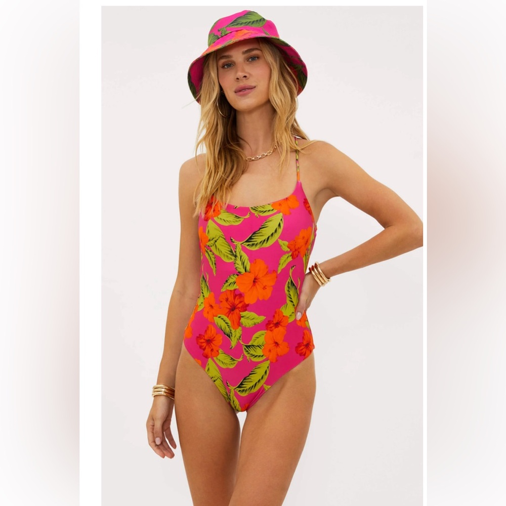 Stevie One Piece Hibiscus Sunset